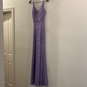 B Darlin Purple Sequin Dress Size 7/8